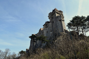 ruins of old castle on rocks 