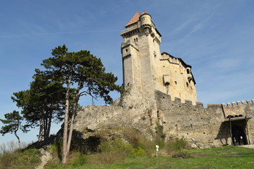 ruins of old castle on rocks 