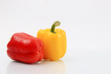 paprika with a white background
