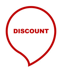 red vector banner discount