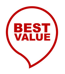 red vector banner best value