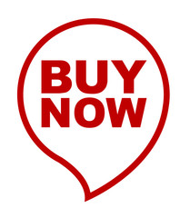 red vector banner buy now