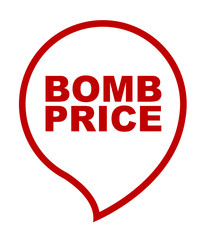 red vector banner bomb price