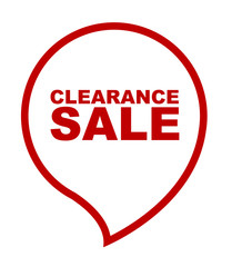 red vector banner clearance sale