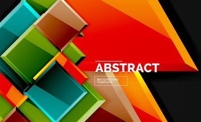 Squares and triangles geometrical background