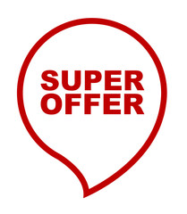 red vector banner super offer