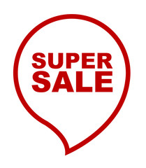 red vector banner super sale