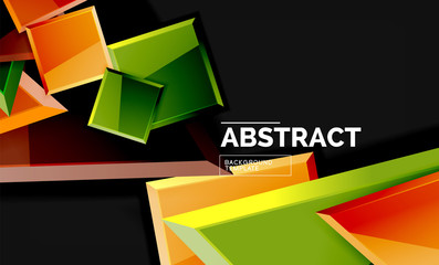 Squares and triangles geometrical background