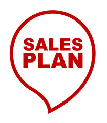 red vector banner sales plan