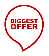 red vector banner biggest offer