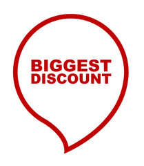 red vector banner biggest discount