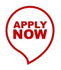 red vector banner apply now