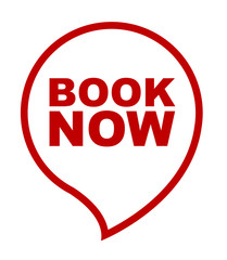 red vector banner book now