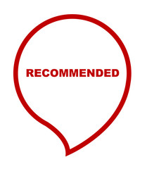 red vector banner recommended