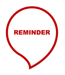 red vector banner reminder