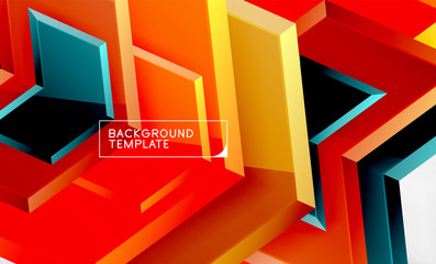 Shiny glossy arrows background, clean modern geometric design, futuristic composition