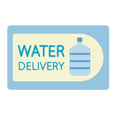 Obraz premium Water delivery banner. Vector graphics in flat style.