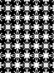 Black and white ornate geometric pattern and abstract background