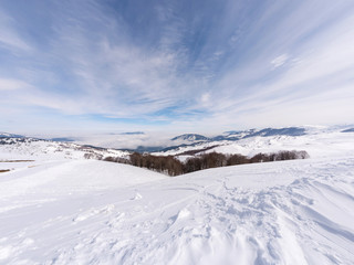 Obraz premium Small ski resort in Greece