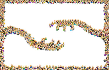 Cartoon Crowd, Frame Arms Two