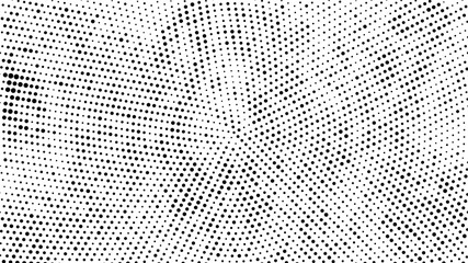 Halftone gradient pattern. Abstract halftone dots background. Monochrome dots pattern. Grunge radial texture. Pop Art, Comic small dots. Design for presentation, business cards, report, flyer, cover