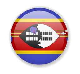 Eswatini flag round bright icon on a white background