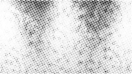 Halftone gradient pattern. Abstract halftone dots background. Monochrome dots pattern. Grunge crumpled texture. Pop Art, Comic small dots. Design for presentation, business cards, report, flyer, cover