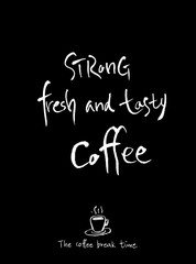 카페 포스터 / 손으로 그린 커피 그림