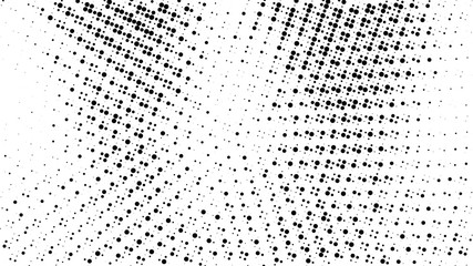 Halftone gradient pattern. Abstract halftone dots background. Monochrome dots pattern. Grunge radial texture. Pop Art, Comic small dots. Design for presentation, business cards, report, flyer, cover