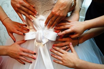 Bow on a wedding dress