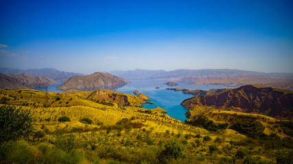 The Nurek dam in Tadjikistan