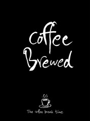 카페 포스터 / 손으로 그린 커피 그림