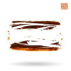 Brush stroke and texture. Grunge vector abstract hand - painted element. Underline and border design.