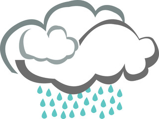 vector image of rainy