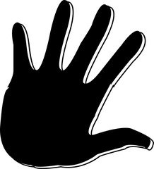 vector image of hand