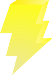 vector art of yellow thunder