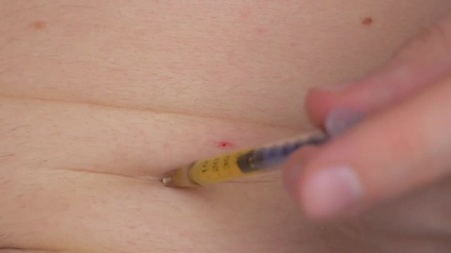 Antidote. Man makes himself an injection. Diabetes, insulin, heroin