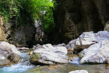Naklejka na ściany i meble Martvili canyon in Georgia
