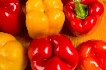 colorful mix of the freshest red and yellow paprika, bell pepper