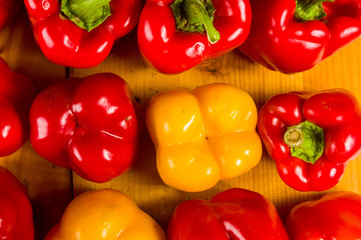 colorful mix of the freshest red and yellow paprika, bell pepper