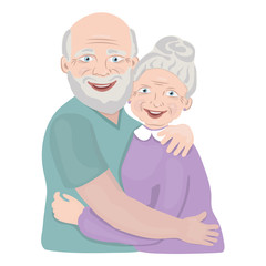 Happy elderly couple Mr.and Mrs