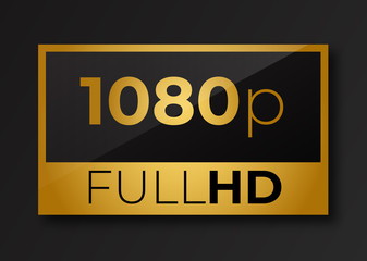 Full hd 1080p golden symbol .