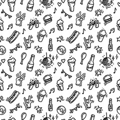 Doodle beer fest pattern - 258575532
