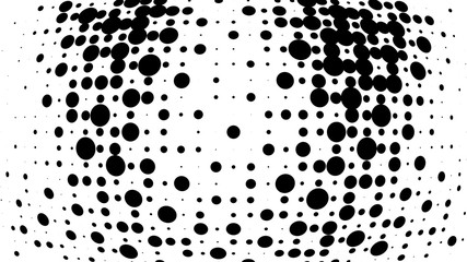 Fototapeta na wymiar Halftone gradient pattern. Abstract halftone dots background. Monochrome dots pattern. Vector halftone texture. Grunge texture. Pop Art, Comic small dots. 3d sphere, Wave twisted dots. Design elements