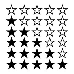 Rating stars vector icon