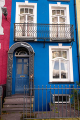 Fototapeta premium View of terraced houses - Caernarfon, Wales UK