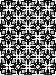 Black and white ornate geometric pattern and abstract background