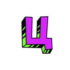 Letter in cartoon style. Vector. Bulk forms. Cyrillic, Slavonic letter. Russian font. Logo, sign.