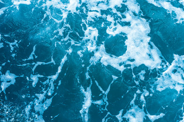 Abstract background with foam sea water. View from above. Concept background