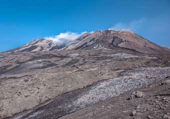 Mount Etna, an active stratovolcano on the east coast of Sicily, Italy, in the Metropolitan City of Catania. One of the world’s most active volcanoes, in an almost constant state of activity.